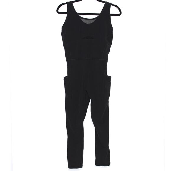 Athleta Salutation Mesh 7/8 Bodysuit Black Size Large - Picture 5 of 12